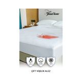 Vionel Home %100 Pamuk Full Kenar Fitted Sıvı Geçirmez Çift Kişilik Yatak Koruyucu Alez Beyaz