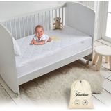 Vionel Home %100 Pamuk Kapitone, Full Kenar Fitted, Su & Sıvı Geçirmez Bebek, Kreş Anaokulu Alezi ve Çocuk Yatak Koruyucu Alez 60 x 120 - Beyaz - 60 x 120 cm