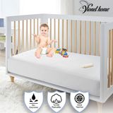 Vionel Home %100 Pamuklu Full Kenar Fitted Sıvı Geçirmez Bebek, Kreş Anaokulu Alezi ve Çocuk Yatak Koruyucu Alez 70X130 - 70 x 130 cm - Beyaz