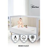 Vionel Home %100 Pamuklu, Sıvı Geçirmez Bebek Ve Çocuk Yatak Koruyucu Alezi, Park Beşik Yatak Koruyucu Alez Beyaz