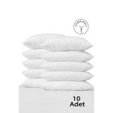 Vionel Home 10'lu Pamuklu 50x70 Beyaz İç Astar Fermuarlı Yastık Kılıfı