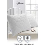 Vionel Home 2 Adet 50x70 Beyaz Pamuk Kapitone Yastık Koruyucu Kılıf