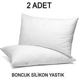 Vionel Home 2 Adet Ekonomik Yastık , Otel Yastığı, Boncuk Silikon 50 x 70 - 50 x 70 cm - Cotton