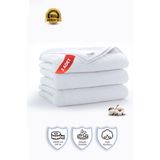 Vionel Home 3 Adet | Pamuklu, Beyaz El Havlusu | El, Yüz, Baş Havlusu | Spa ve Otel Havlusu (50x90 Cm)