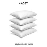 Vionel Home 4 Adet Ekonomik Otel Yastığı, Boncuk Silikon Yastık 50 X 70 | 700 gr Dolgulu