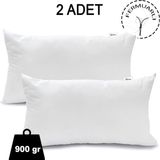 Vionel Home 900 gr 50x70 cm Beyaz 2 Adet Fermuarlı Antialerjik Yastık Boncuk Silikon Pamuklu Kılıf