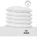 Vionel Home Beyaz Fermuarlı Yastık Kılıfı 50x70 cm 10'lu Pamuklu İç Astar Seti - 50 x 70 cm