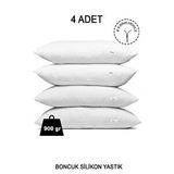 Vionel Home Fermuarlı Antialerjik Yastık, Boncuk Silikon, Pamuklu Kılıf, 900gr Beyaz