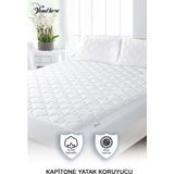Vionel Home Fitted Full Kenar Elyaf Dolgulu Tek ve Çift Kişilik 120x200 cm Beyaz Pamuk Kapitone Yatak Koruyucu
