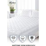 Vionel Home Fitted Full Kenar Elyaf Dolgulu Tek ve Çift Kişilik 90x190 cm Beyaz Pamuk Kapitone Yatak Koruyucu