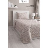 Vionel Home Lavinya Kapitone Tek Kişilik Yatak Örtüsü, Pike Seti, Çift Taraflı Kullanım, Çiçek Desenli (1 Adet Yastık Kılıfı), 160X220 cm - Bej - 160 x 220 cm