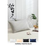 Vionel Home Pamuklu 2Li Yastik Kilifi 50X70 Cm Duz Gri