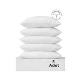 Vionel Home Pamuklu 5'li 50 x 70 CM Beyaz İç Astar Fermuarlı Yastık Kılıfı
