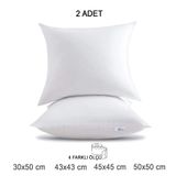 Vionel Home Premium Kare Kırlent İç Yastık 1.Kalite Elyaf Dolgulu Oyuncu Koltuk Yastığı (2 Adet, 43x43)