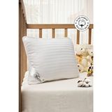 Vionel Home Saten Bebek Yastığı, %100 Pamuk Kılıf, Boncuk Silikon Iç Dolgu, Otel Kalitesi beyaz