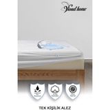 Vionel Home Tek Kişilik Full Kenar Fitted Su Sıvı Geçirmez 100x200 cm Beyaz Pamuklu Yatak Koruyucu Alez