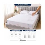 Vionel HOME%100 Pamuk Full Kenar Fitted Sıvı Geçirmez Tek Çift Kişilik Bebek Yatak Koruyucu Çarşaf Alez 180X200 - Abanoz