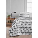 Vionka Home Tek Kişilik Kapitone Yatak Örtüsü Seti - Koyu Gri - Açık Gri - 160 x 225 cm