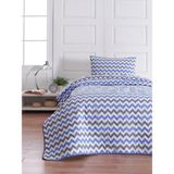 Vionka Home Tek Kişilik Kapitone Yatak Örtüsü Seti - Mavi - Gri - 160 x 225 cm
