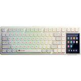 Vionna Aula L99 4" Akıllı Dokunmatik Ekranlı 3 Modlu Rgb Hot Swap Caramel Latte Switch Mekanik Kablosuz Oyuncu Klavyesi Bej