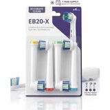 Vionna EB20-X Elektrikli Diş Fırçası Yedek Başlığı, Oral-B ile Uyumlu, Precision Clean Derin Temizlik, 4'lü Paket