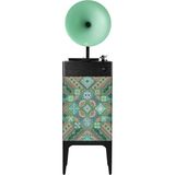 Vionna Fennessy I5 Bluetooth Hoparlörlü 110W Hi-Fi Retro Pikap Plakçalar Turntable, Miracle National Library Of China - Altın