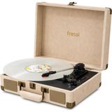 Vionna Fressi FR-P101 Zenitte Bluetoothlu Pikap | Dahili Stereo Hoparlörlü Usb, Sd Kart, Aux ve Rca Destekli Plak Çalar | 33/45/78 Devir | Şarjlı Retro Vintage Müzik Kutusu - Altın