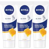 Vionna Koruyucu El Bakım Kremi Bal Mumu 75ML, Nemlendirici, Yağlı His Bırakmaz, Gül Kokusu, X3 Adet