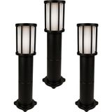Vionna Kule Kafesli 3 Adet Bahçe Duvar Armatürü 60 cm Set Üstü Suya Dayanıklı Modern Dış Mekan Aplik