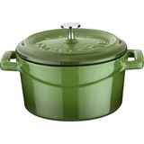 Vionna Lava Metal Döküm Mini Tencere, 10 Cm, 0.35 L Hacim, Yeşil
