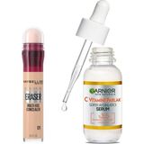 Vionna Maybelline New York Instant Anti Age Eraser Kapatıcı - 01 Light & C Vitamini Parlak Süper Aydınlatıcı Serum 30 ml Set - --
