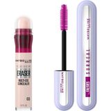 Vionna Maybelline New York Instant Anti Age Eraser Kapatıcı - 03 Fair & Falsies Surreal Maskara Makyaj Seti - 001 Brown