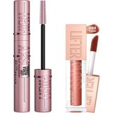Vionna Maybelline New York Lash Sensational Sky High Maskara+ Lifter Gloss Nemlendirici Dudak Parlatıcısı- 009 Topaz Makyaj Seti - 001 Brown