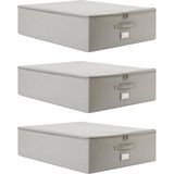 Vionna Ocean Home Textile 3'lü Büyük Boy Gri Balıksırtı Destekli Hurç Set 55 x 70 x 18 cm - 001-Renkli