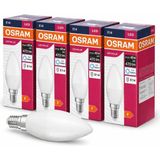 Vionna Osram LED Mum Ampul 4.9W (40W Eşdeğer) E14 Duy 470 Lümen – Dekoratif LED Ampul – Dim Edilemez – Enerji Tasarruflu – Avize ve Aplik Uyumlu – 4’lü Paket - Amber