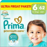 Vionna Prima Bebek Bezi Premium Care 6 Numara 62 Adet Ultra Fırsat Paketi