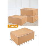Vionna Serstil 3 Adet - Büyük Boy Baza Altı Taba Hurç 62 x 46 x 22 cm - 0 - 19 L