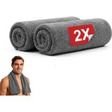 Vionna Wonkey Sporcu Fitness Antreman Havlusu 30X100 Cm, Ultra Hafif ve Hızlı Kuruyan Mikrofiber Spor Havlu, Gym Boks Pilates Tenis Havlusu (2 Adet 30X100, Gri) - 001-Beyaz - 1 Adet Banyo Havlusu, 1 Adet El Havlusu, 1 Adet Yüz Havlusu