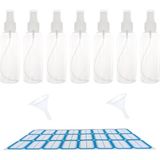 Vionna Zhıye 7 Adet Sprey Şişesi, 100 ml Plastik Doldurulabilir Sprey Şişesi Temizle Boş Ince Sis Atomizer Seyahat Şişesi Huni ve Etiketleri Makyaj Kozmetik Saç Temizliği Için - 0-Koyu Mavi - 1 Adet
