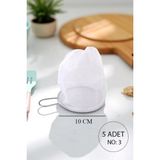 Vionza Home Torba Tül Demlik Çay Süt ve Kahve Süzgeci (Yeniden Kullanılabilir) - 10 cm