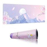Viorichve Pembe Genişletilmiş Mouse Pad Büyük XXL Mouse Pad 78,88 cm x 30,02 cm Masa Pedi Dizüstü Bilgisayar Mousepad Kaymaz Kauçuk Dikişli Kenarlar ile Ofis, İş, Oyun için