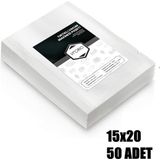 VI'ORIO 15X20cm Tırtıklı Vakum Makinesi Poşeti 50 Adet Dayanıklı ve Güçlü Hava Sızdırmazlık