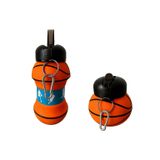 Vios Store Futbol, Basketbol ve Tenis Topu Şeklinde Katlanabilir Matara, 0.5L Silikon Spor Su Şişesi, Taşınabilir ve Hafif (Basketbol)