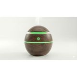Vios Store Ultrasonik Hava Nemlendirici ve Aroma Difüzörü - 3 Farklı Renk Seçeneği (Beyaz, Açık ve Koyu Ahşap) - Küre Tasarım Buhar Makinesi, LED Işıklı ve Sessiz Oda Kokusu Yayıcı (USB) (KOYU AHŞAP)