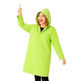 Vios Store Unisex Su Geçirmez Kapüşonlu Yağmurluk, Hafif ve Katlanabilir Yağmur Pançosu, Rüzgar Geçirmez Seyahat & Kamp Ceketi (YEŞİL)