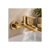 Viosa Altın Gold Banyo Bataryası Aç Kapa Duş Musluğu 5 Yıl Garantili