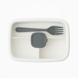 ViosStore Sızdırmaz Lunch Box – 3 Bölmeli Yemek Kabı | Öğle Yemeği Kutusu | Saklama Kabı | BPA İçermez (Beyaz)