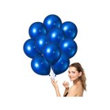 Vıp 100 Pcs Shıny Metallıc Blue Balloon Vıp Kalıte Parlak Metalık Mavı Balon Helyum Gazı Uyumludur