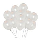 Vıp 100 Pcs Shıny Metallıc Whıte Balloon Vıp Kalıte Parlak Metalık Beyaz Balon Helyum Gazı Uyumludur