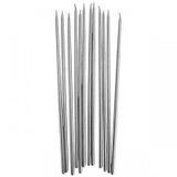 VIP 35 CM 8 PCS CHURCH METALLIC SİLVER CANDLES GÜMÜŞ ARINMA MUMU 8 ADET İNCE MUM GÜMÜŞ KİLİSE MUMU